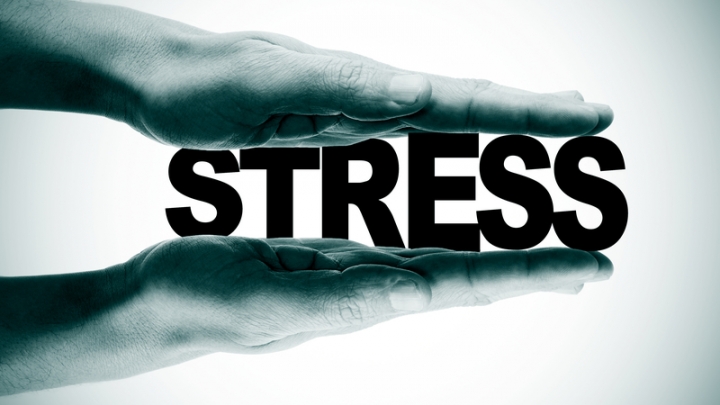 Woman stressed at work